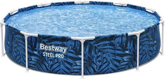 Bestway Runde Schwimmbecken 4062l mit Metallic-Rahmen 305x66cm Blau