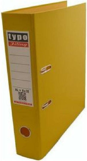 Typotrust Binders 8/32 for Paper A4 with 2 s Rings Yellow 1pcs