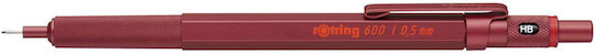 Rotring 600 Roter Druckbleistift 0,5mm 3026981142642
