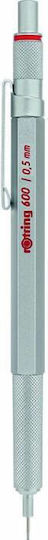Rotring 600 Mechanical Pencil for Drawing Metallic 1pcs Silver