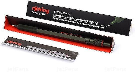 Rotring 600 Mechanical Pencil for Drawing Metallic 1pcs Green