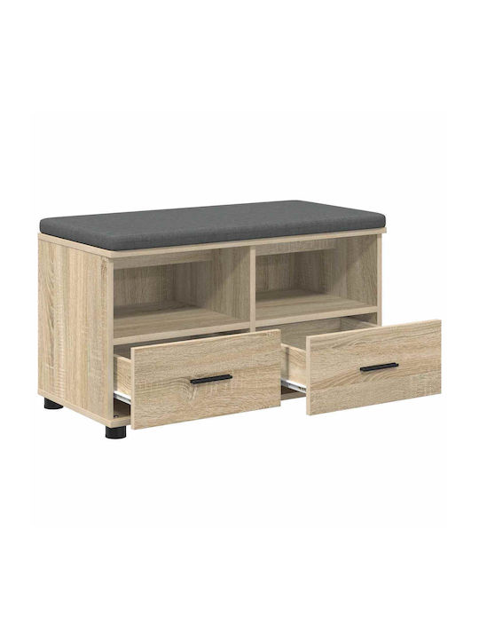 Έπιπλο Εισόδου με Παγκάκι Δρύς Sonoma 80x38x46εκ.