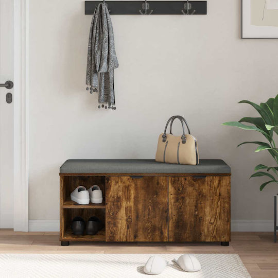 Eingangsmöbel mit Bank Smoked Oak 100x38x46cm