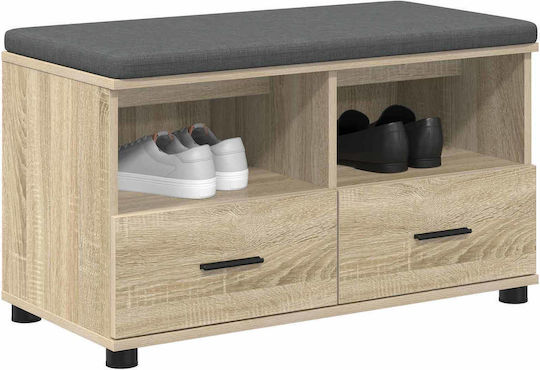 Мебел за антре с Пейка Дъб Sonoma 80x38x46 см