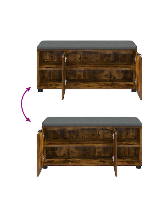 Entry Furniture with Bench Smoked Oak 100x38x46cm