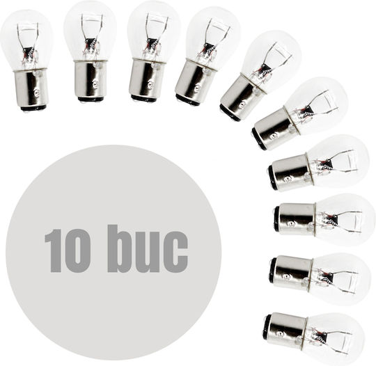 Set 10 Lămpi Auto P21/5w Bay15d 12v 21/5w Carguard