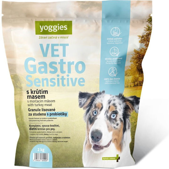 Dry Dog Food Vet Gastro Sensitive Turkey & Probiotics Cold Pressed Yoggies Mini 2 Kg