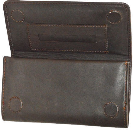 Lavor Leather Tobacco Pouch with Magnetic Closure 15x7.5cm Magnetic Closure