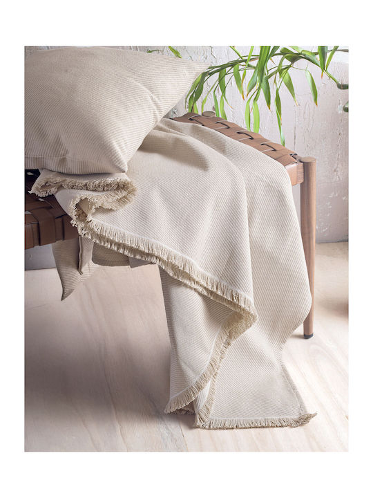 Rythmos Rythmos Dreisitzer-Sofa Wurf Jacquard 180x280cm Grau