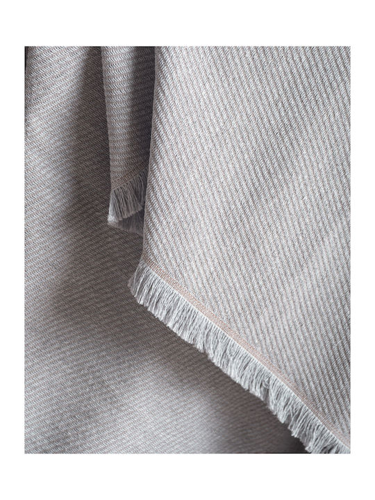 Rythmos Rythmos Dreisitzer-Sofa Wurf Jacquard 180x280cm Grau