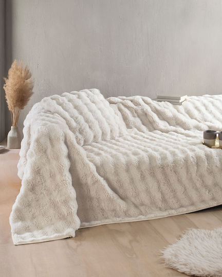 Rythmos Rabbit Armchair Fur Throw 180x160cm Brown