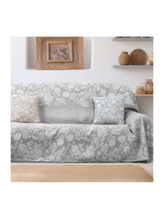 Madi Warmora Dreisitzer-Sofa Wurf 170x300cm Grau