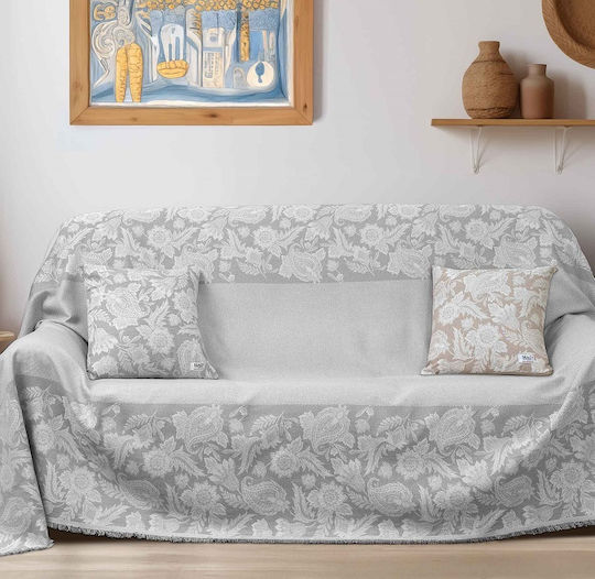 Madi Velrion Three-Seater Sofa Throw 170x300cm Gray