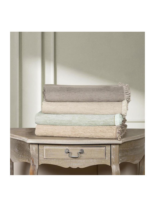 Nima Abrigo Ριχτάρι Τετραθέσιου Καναπέ Chenille 180x350εκ. Nude 35980