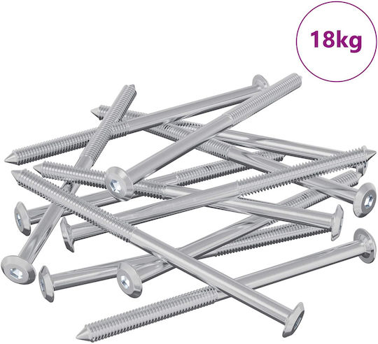 vidaXL Screw Hexagon Metallic with Length 6mm 1000pcs 18kg