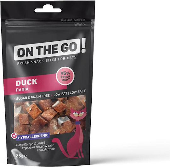 Pet Interest On the Go Răsfățuri cu Rață Rață pentru Pisici Adulte 25gr