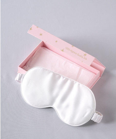 Kentia Stylish Silk Silk Sleep Mask 20x9cm White