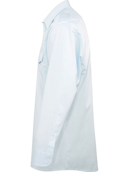 Μακρυμάνικo Πουκάμισο σε Κανονική Γραμμή Light Blue