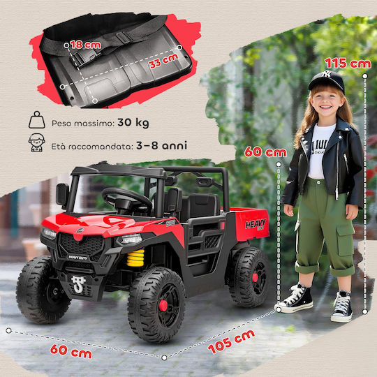 Electric Two Seater Car with Remote Control 12 Volt Red