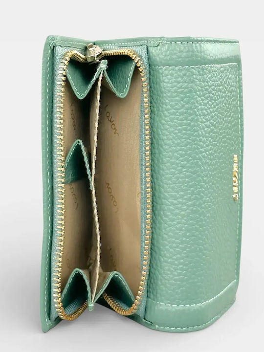 Large Leather Women's Wallet Classic with RFID Light Blue