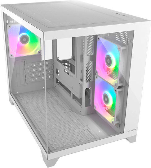 Cougar FV150 MINI Gaming Mini Tower Κουτί Υπολογιστή με Πλαϊνό Παράθυρο Λευκό