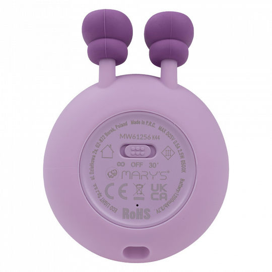 Mary's LED Kinder Dekorative Lampe Mary S Lila 100εκ.