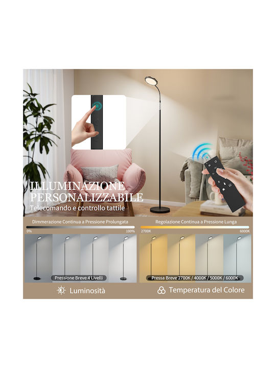 HomCom Floor Lamp H166cm. Black