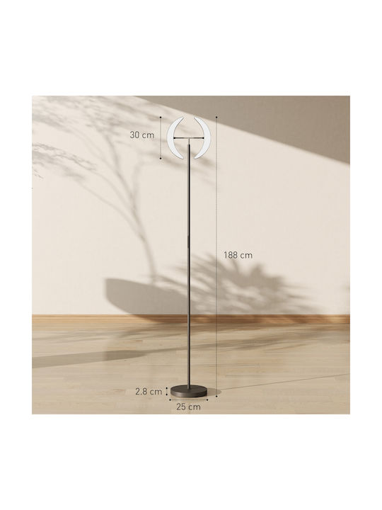 HomCom LED Floor Lamp with Warm White Light 3100lm Black