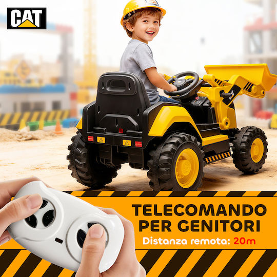 Παιδική Μπουλντόζα Caterpillar Ηλεκτροκίνητη 12 Volt Κίτρινη για 3+ Ετών