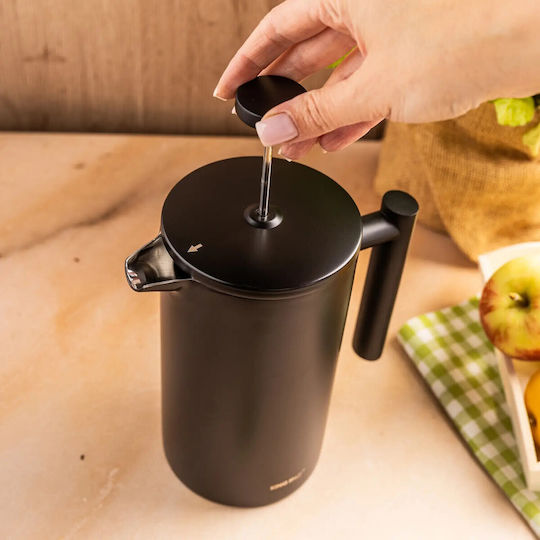 KING Hoff Manual Filter Coffee Maker Stainless Steel Black 1lt