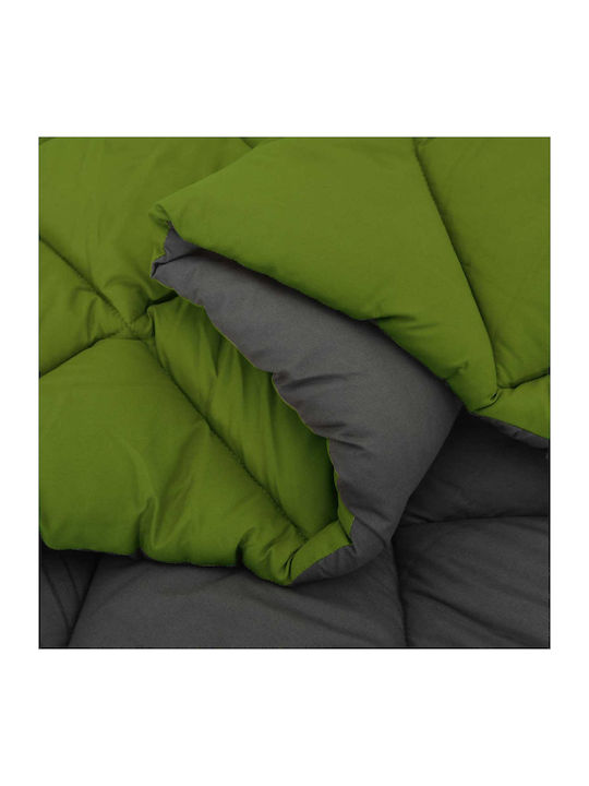 vidaXL Duvet Cover Queen 220x260 Green, Anthracite