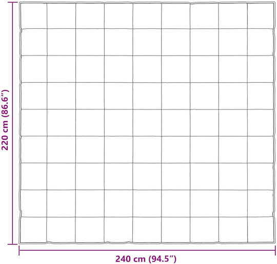 vidaXL Παπλωματοθήκη Υπέρδιπλη 220x240 Ασημί