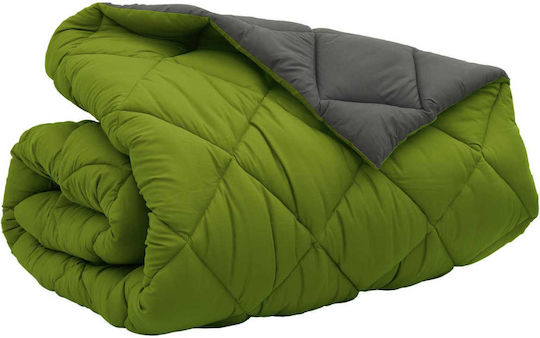 vidaXL Duvet Cover Super King 220x200 Green Charcoal