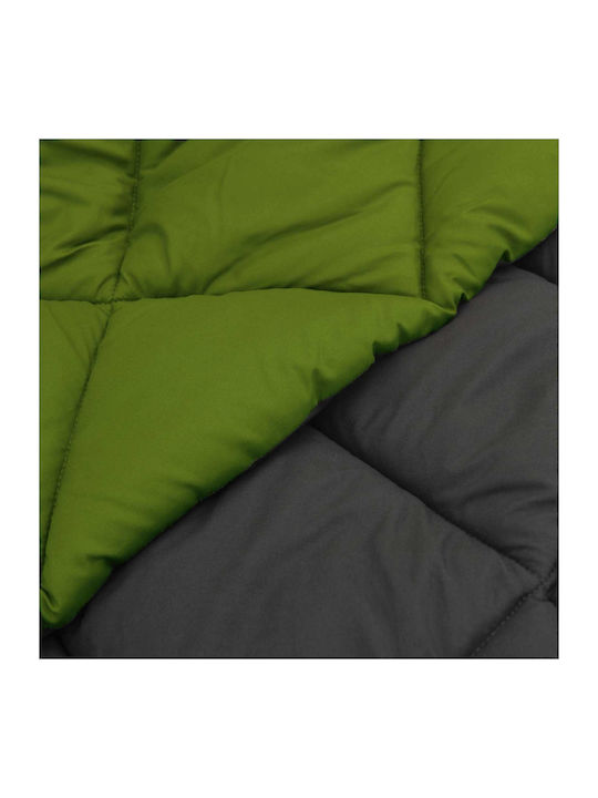 vidaXL Duvet Cover Double 200x240 Green, Anthracite