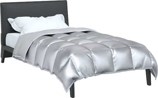 vidaXL Duvet Cover Super King 220x155 Silver