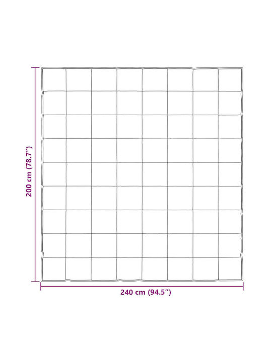 vidaXL Husă de Pilotă Dublă 200x240 Silver