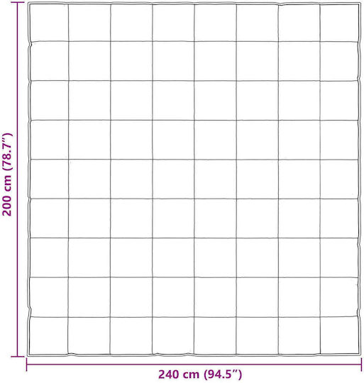 vidaXL Плик За Завивка Двойна 200x240 Сребърен