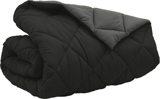 vidaXL Duvet Cover Queen 220x240 Black, Anthracite