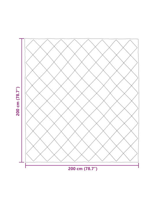 vidaXL Плик за Завивка Двоен 200x200 Зелен
