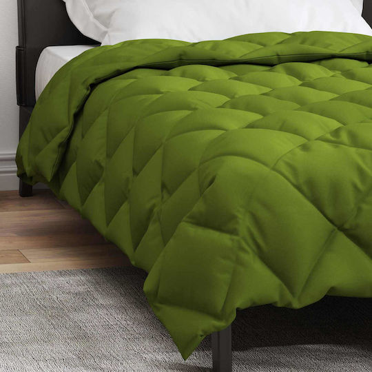 vidaXL Плик за Завивка Единичен 140x200 Зелен