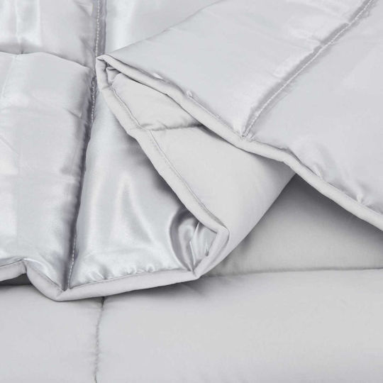 vidaXL Διπλή 200x200cm Ασημί