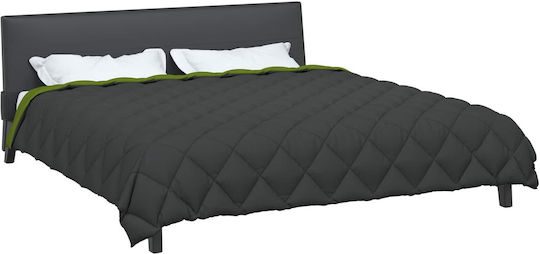 vidaXL Duvet Cover Super King 240x260 Green Charcoal