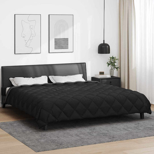 vidaXL Bettbezug Doppelbett 200x200 Black, Anthracite