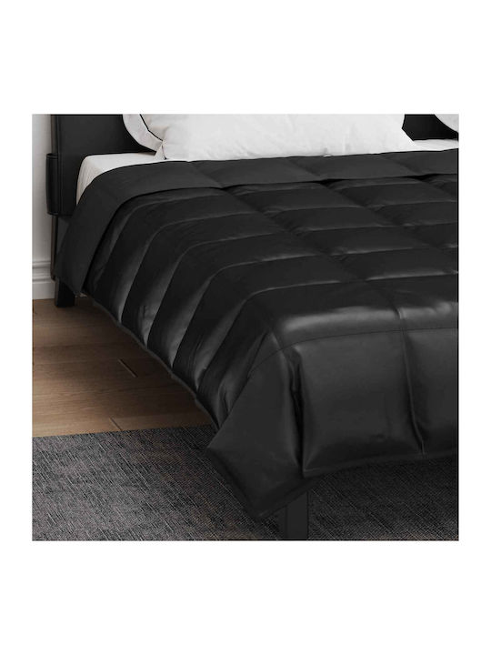 vidaXL Double Blanket 200x240cm Black