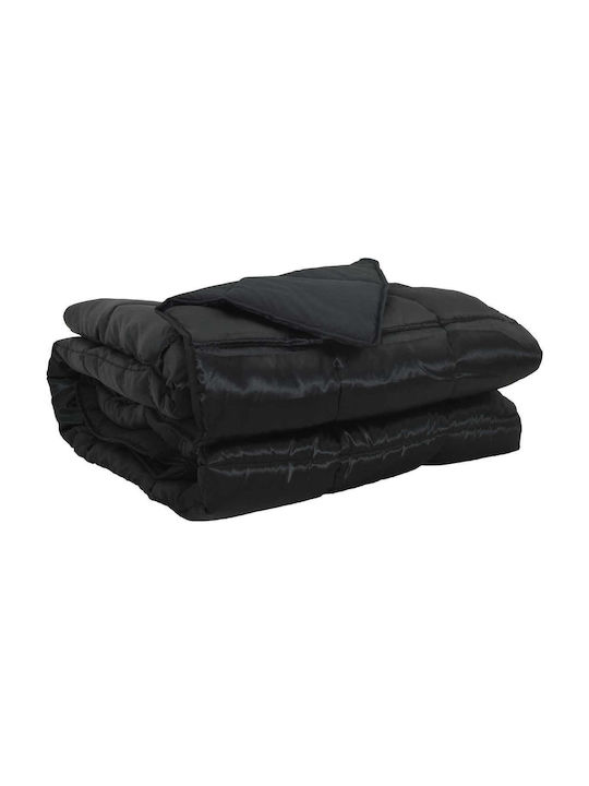 vidaXL Одеяло Кинг сайз 220x200см. Черно