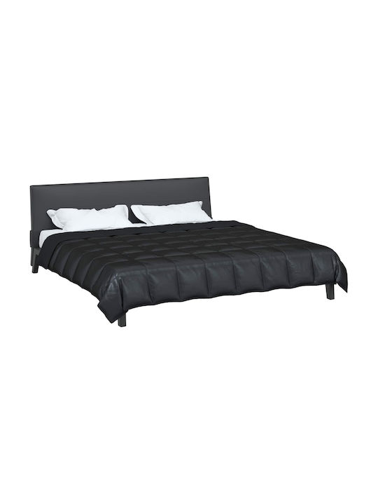 vidaXL Double Blanket 200x240cm Black