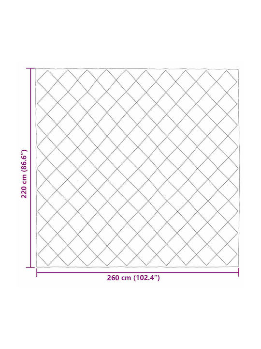 vidaXL Pătură Supredublă 220x260 cm Neagră, Tabac