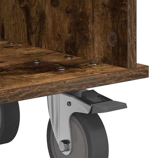TV-Ständer mit Rädern Rauchfaust Eiche M68.5xTiefe35xHöhe35cm