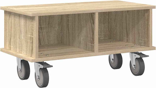 TV Stand with Wheels Sonoma Oak M68.5xD35xH35cm