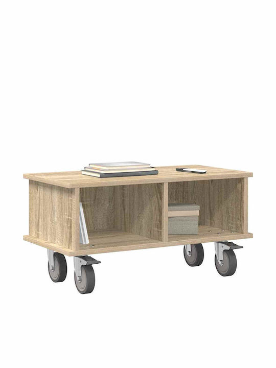 TV-Ständer mit Räder Sonoma Eiche M68.5xTiefe35xHöhe35cm